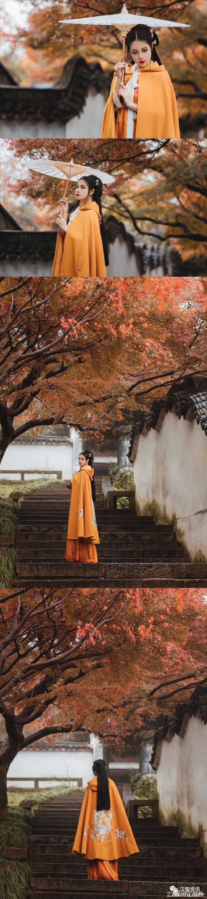【汉服摄影】“孤山独望秋色，霜枫散落成泥”
