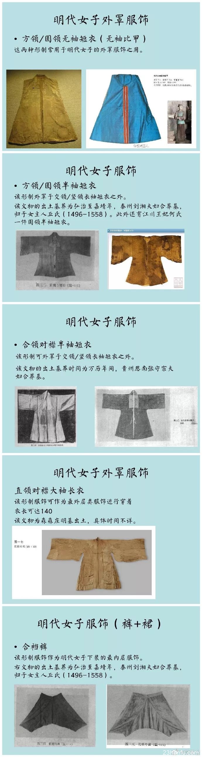 【汉服考古】明代服饰搭配