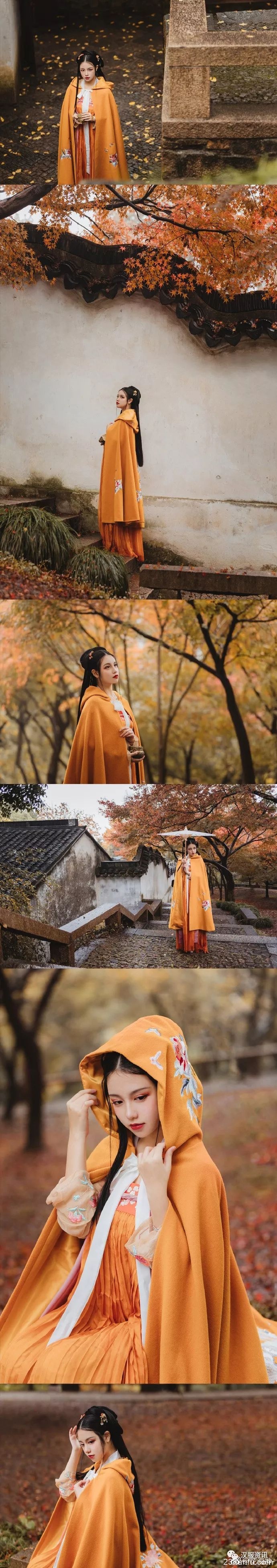 【汉服摄影】“孤山独望秋色，霜枫散落成泥”