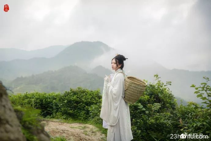 【汉服私影】借问采茶女,烟霞路几重。