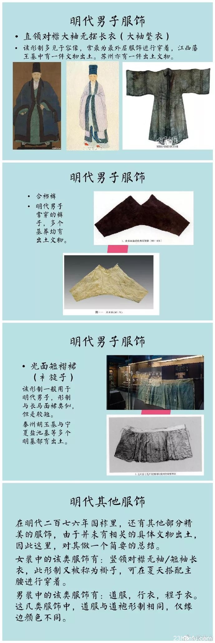 【汉服考古】明代服饰搭配