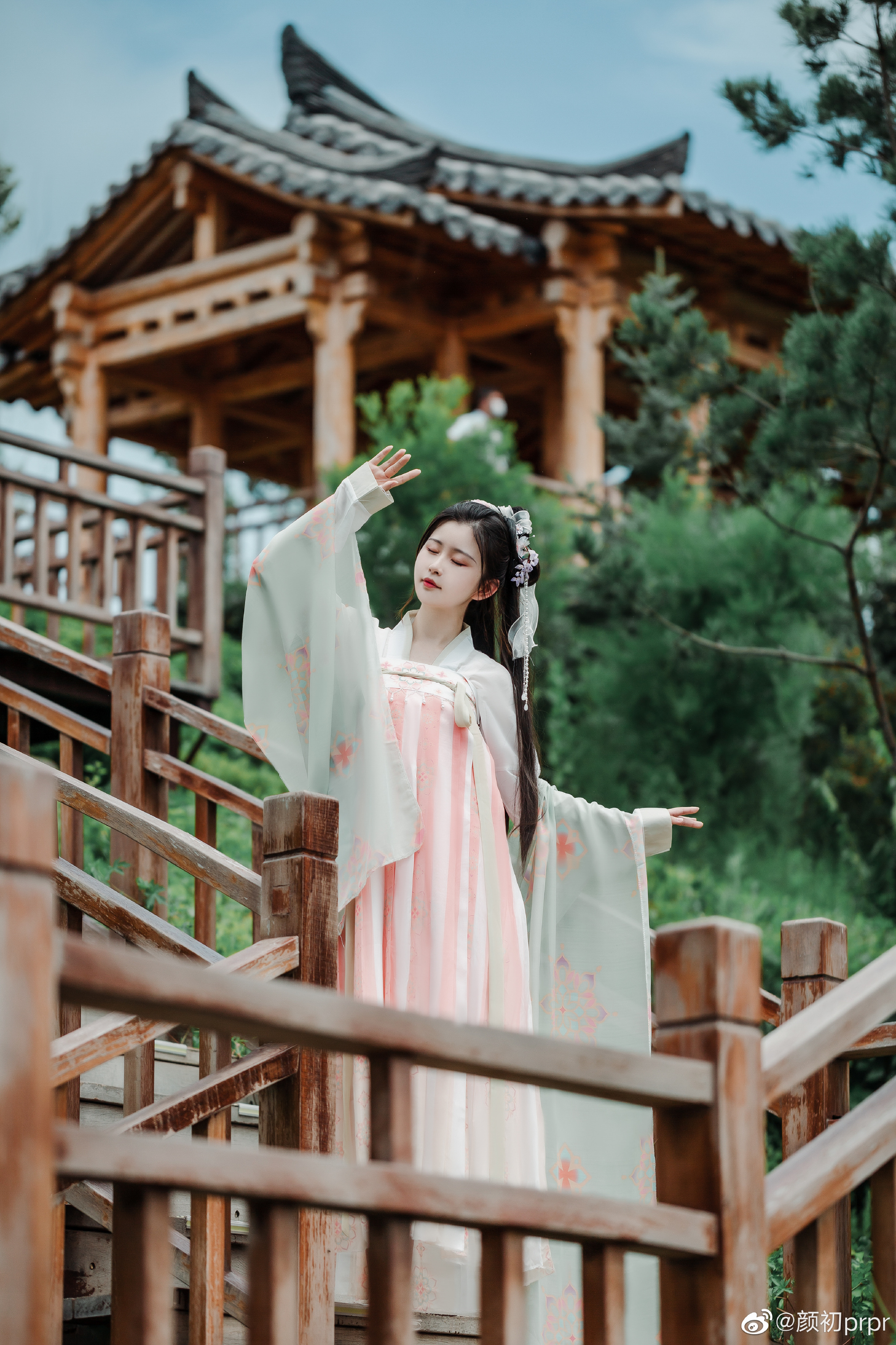 汉服 回老家后的第一次营业！！！@颜初prpr