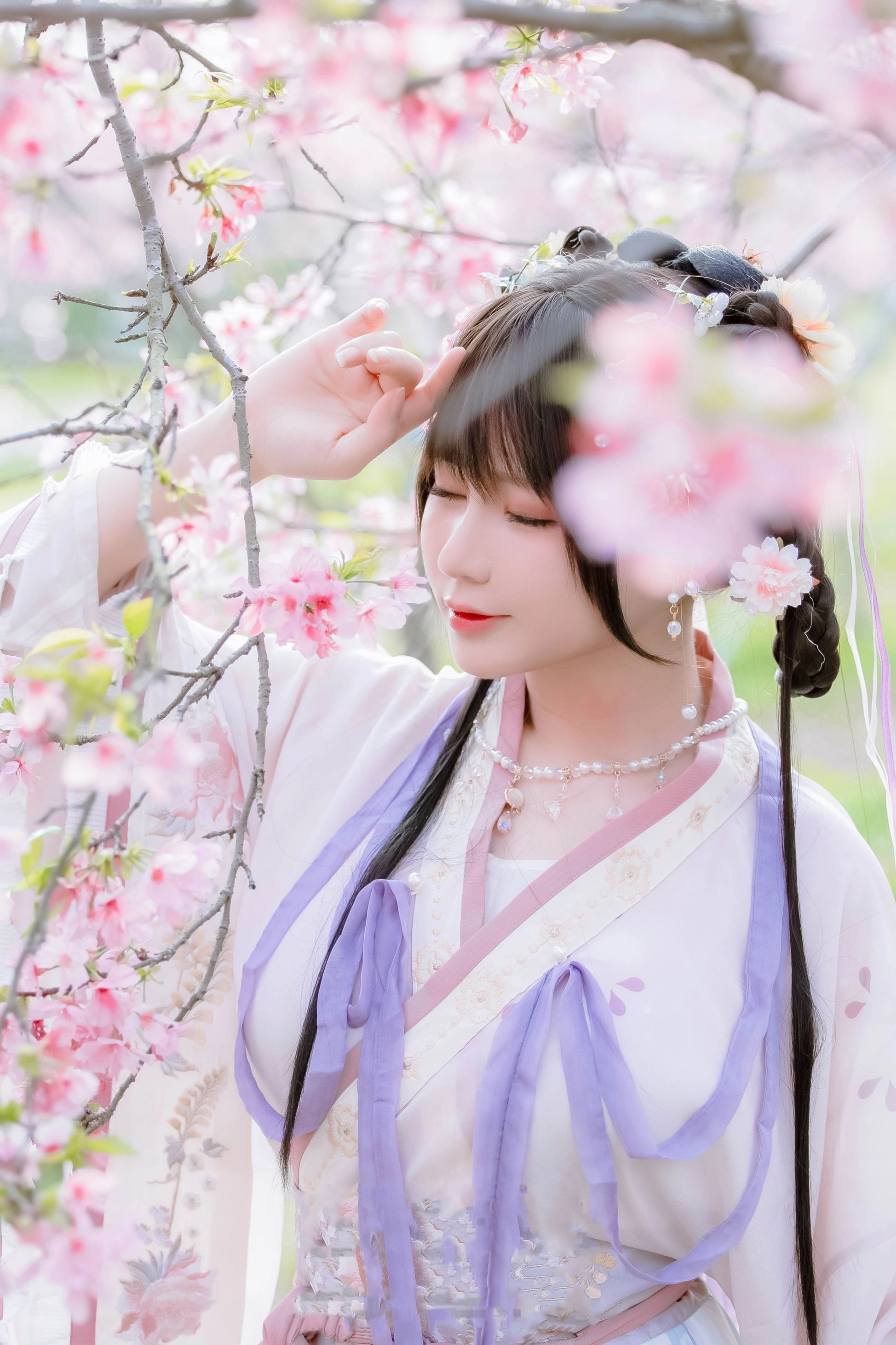 汉服写真 - 喵子Nyako 樱花汉服 花神祈愿（HD）