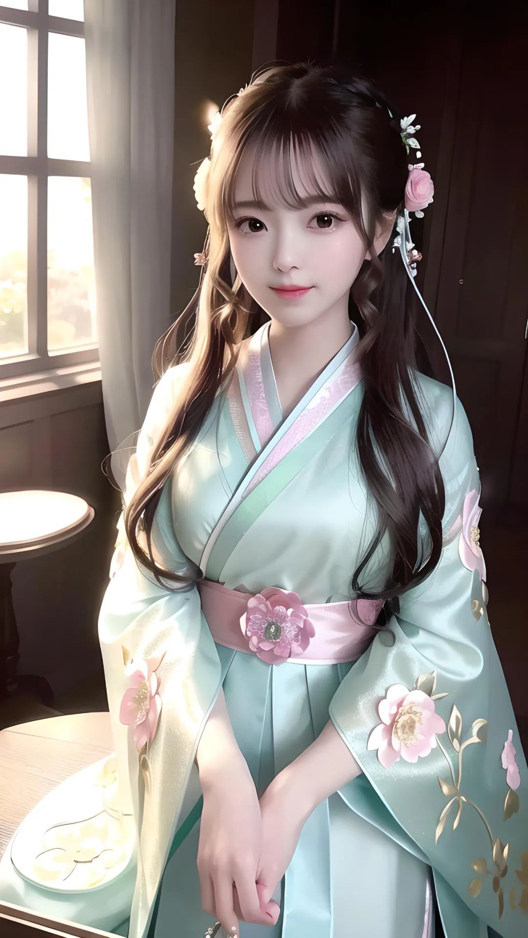 当AI绘画遇上汉服（牡丹花的爱）