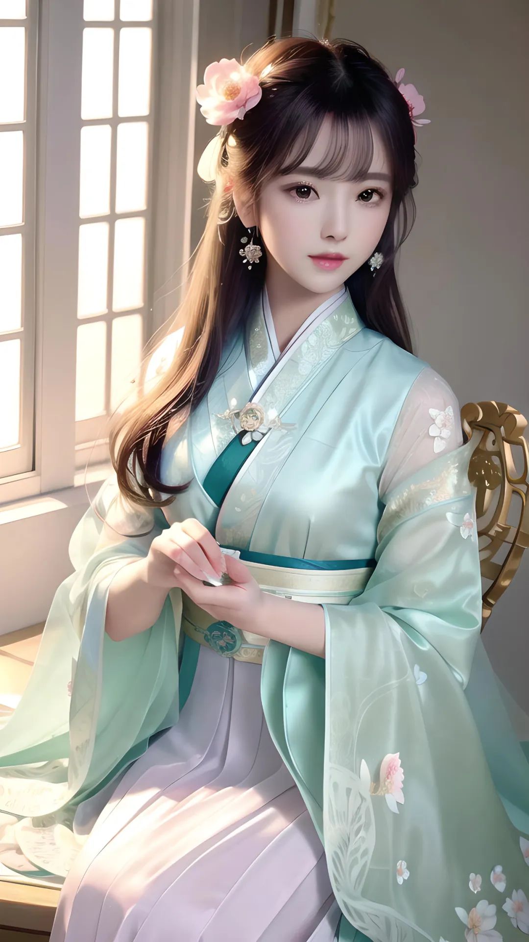 当AI绘画遇上汉服（牡丹花的爱）