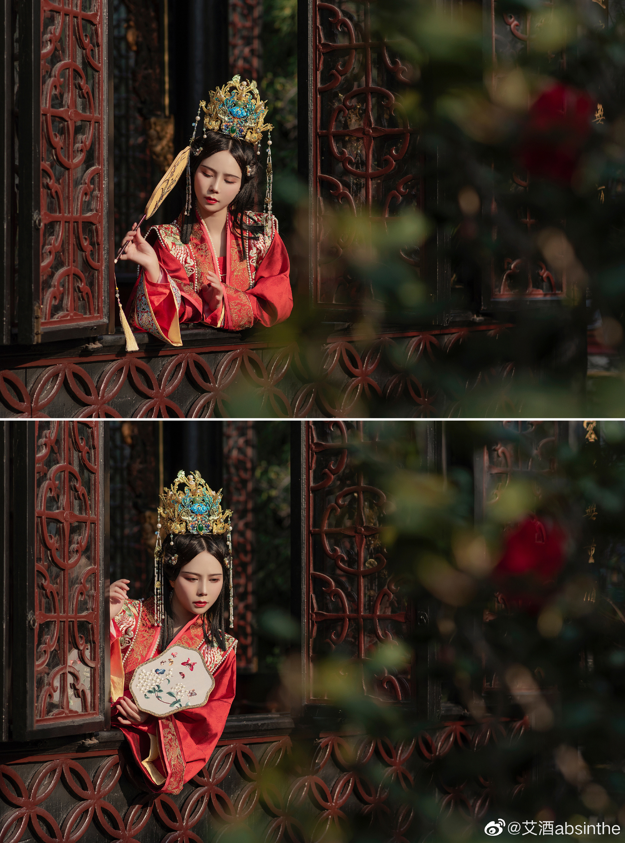 汉服 沉鱼落雁鸟惊喧 羞花闭月花愁颤@南一