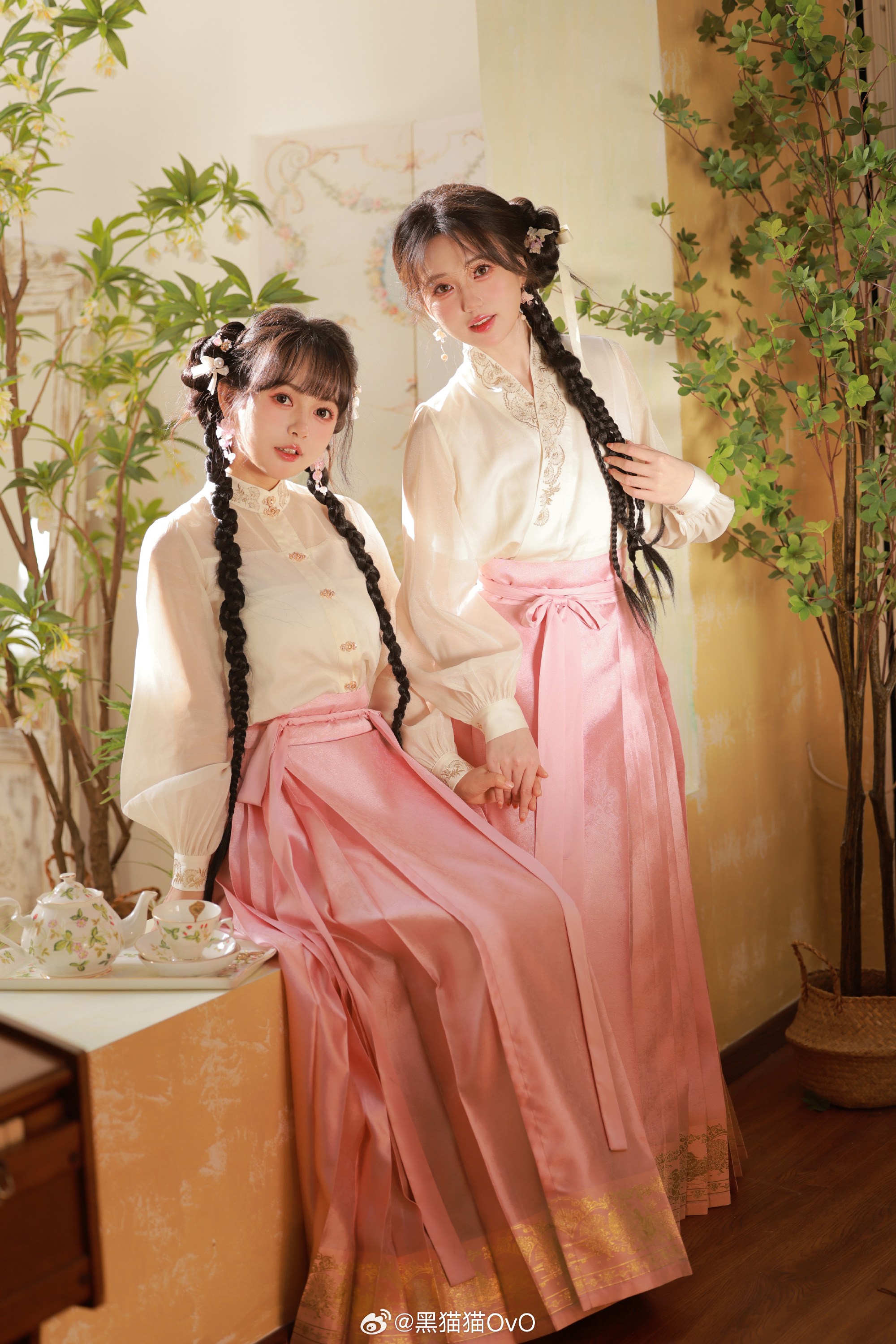 汉服 已经开始期待春天了 我和三坑的日常@黑猫猫OvO