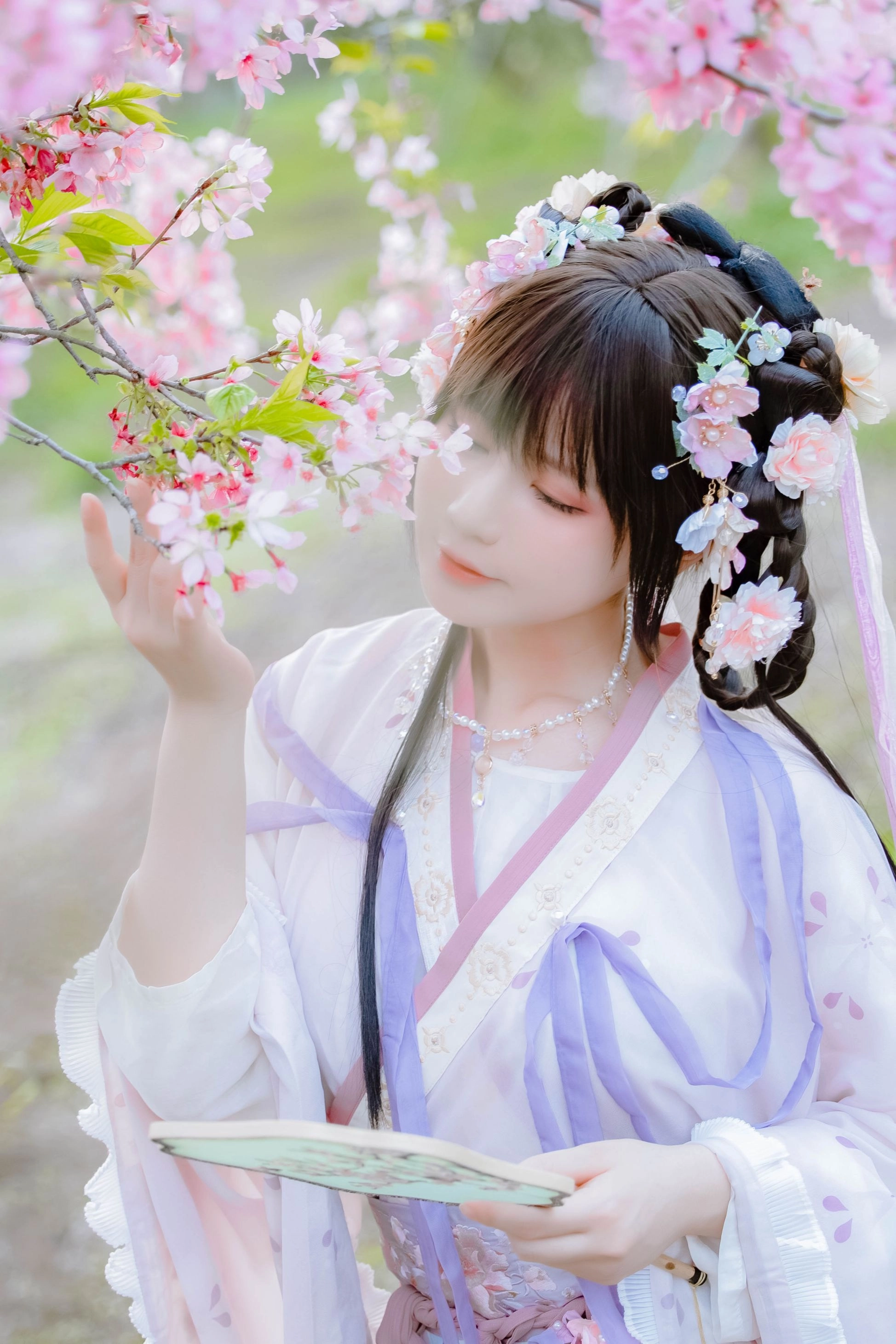 汉服写真 - 喵子Nyako 樱花汉服 花神祈愿（HD）