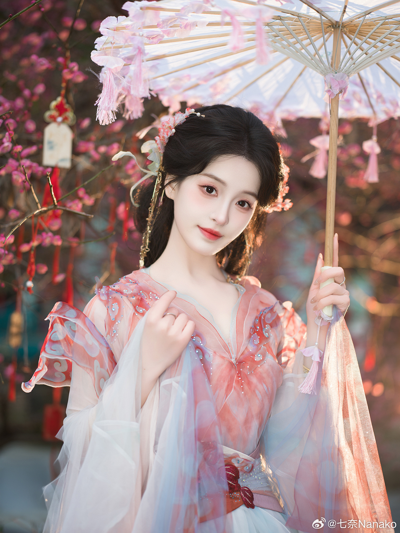 汉服 在这个花开的春天见一面吧～@七奈Nanako