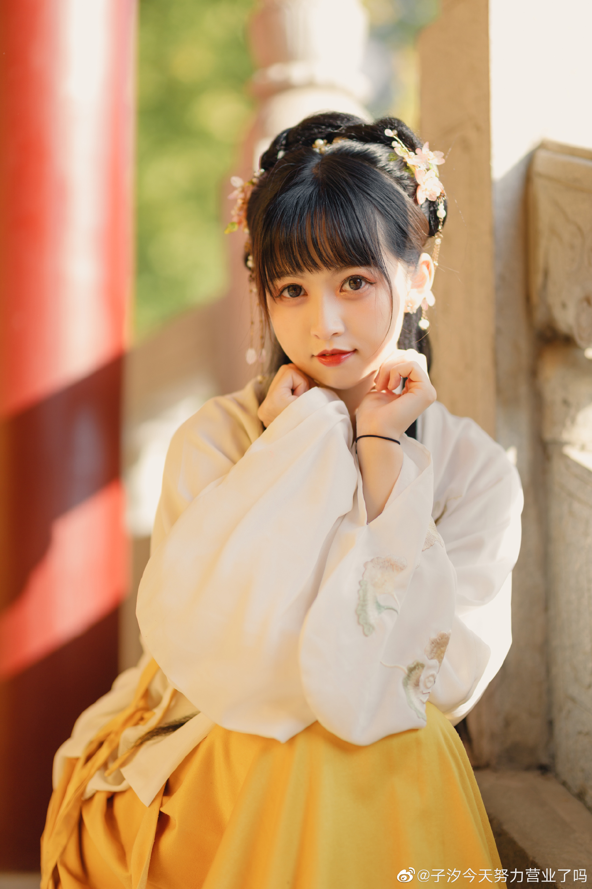 【汉服】邻家有女初长成 是邻家小妹的感觉 @子汐今天努力营业了吗