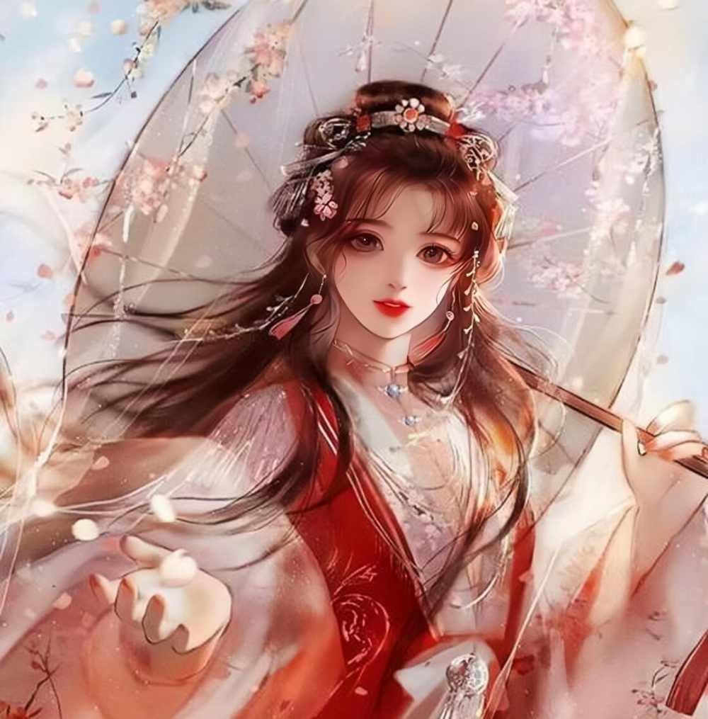【汉服插画】古风插画里的绝美撑伞美人