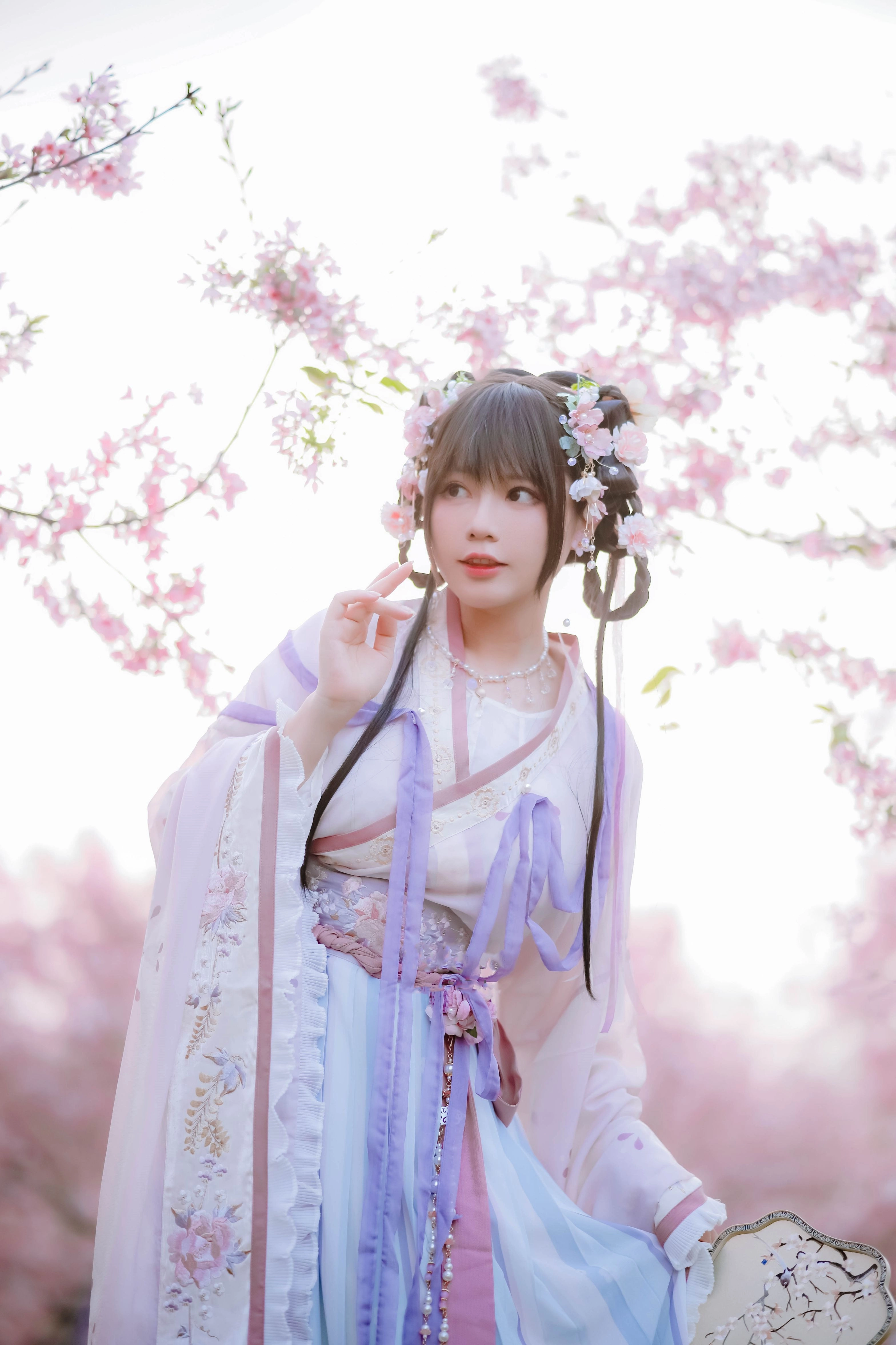 汉服写真 - 喵子Nyako 樱花汉服 花神祈愿（HD）