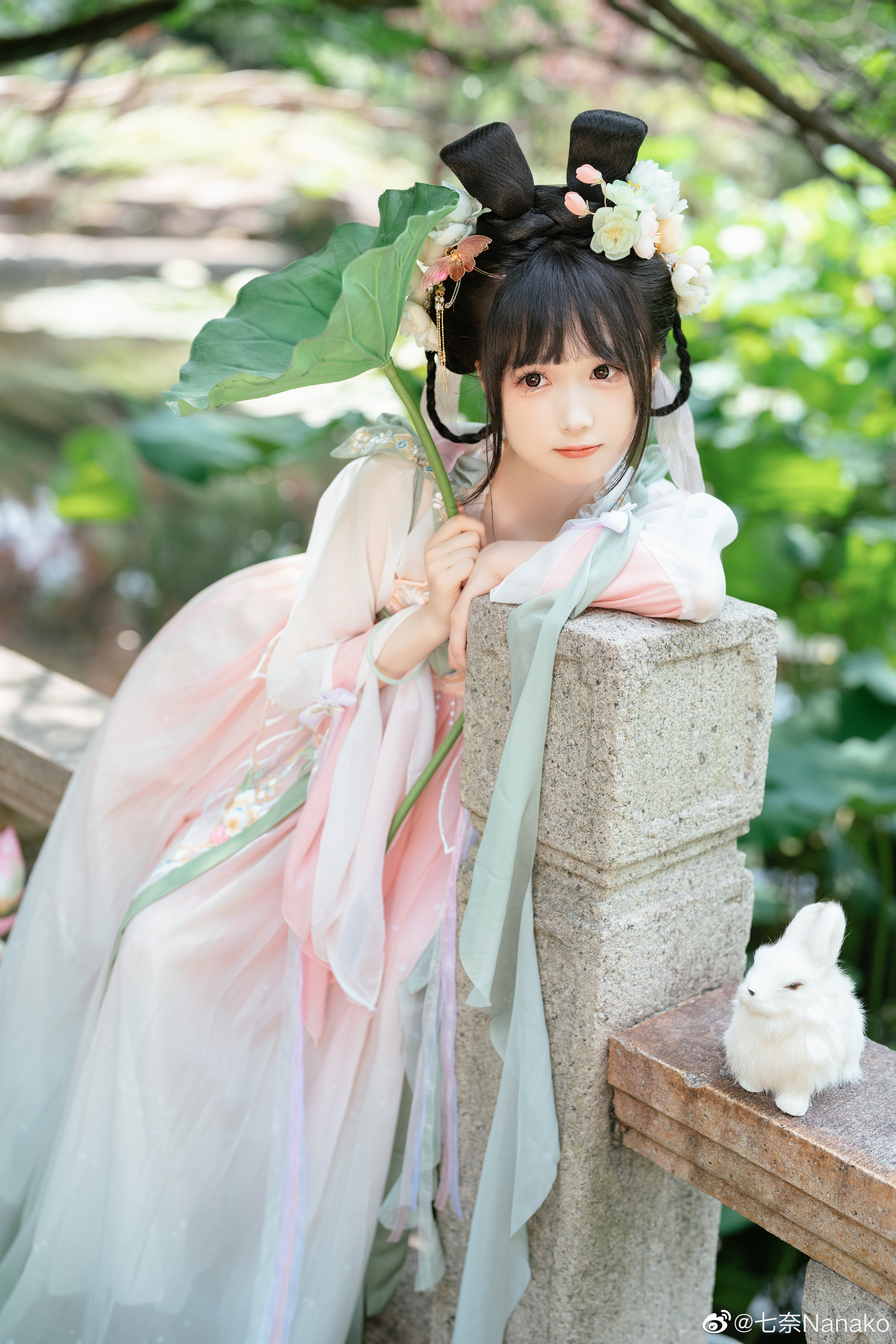 夏日汉服写真 是谁家的荷花小兔仙走丢了 ！打扰了是我的@七奈Nanako