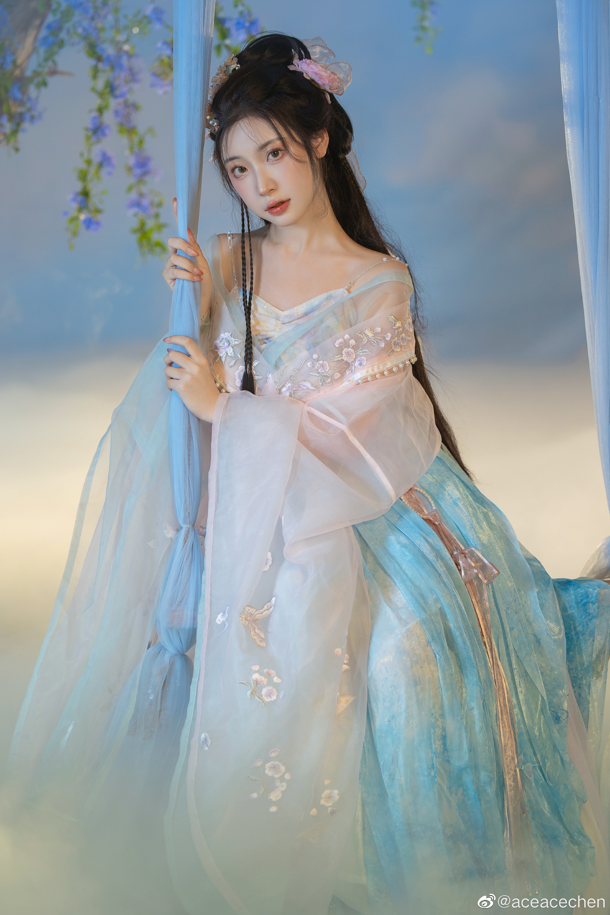 【汉服写真】梦中所见 满眼山花如翡