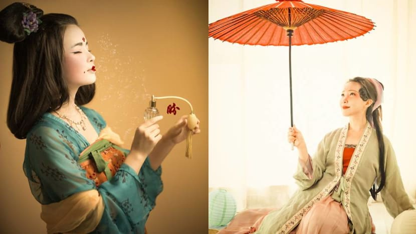 汉服少女通过时尚探索中国传统文化