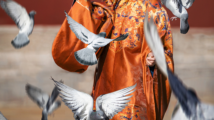 汉服象征着中国的春节庆祝活动