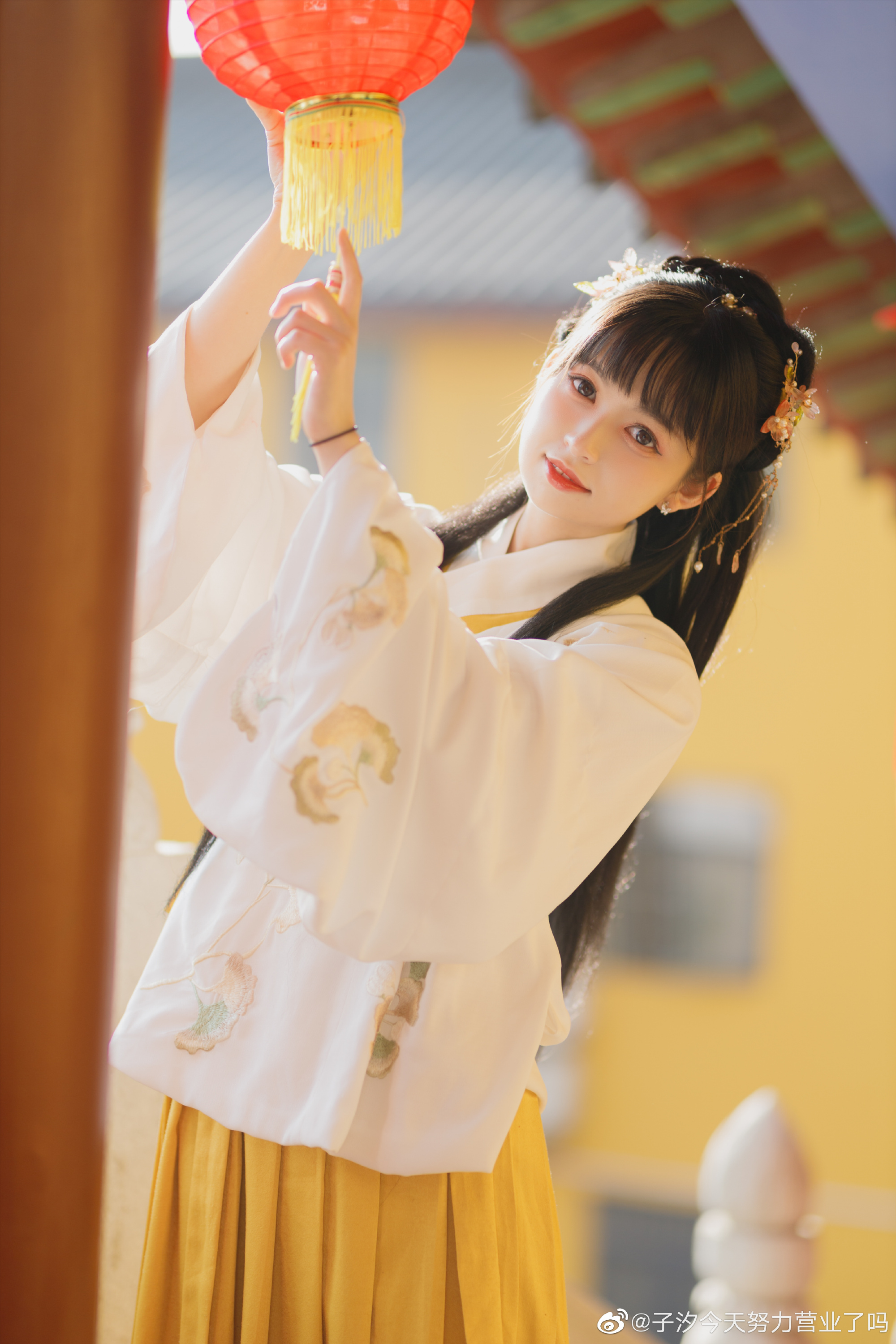 【汉服】邻家有女初长成 是邻家小妹的感觉 @子汐今天努力营业了吗