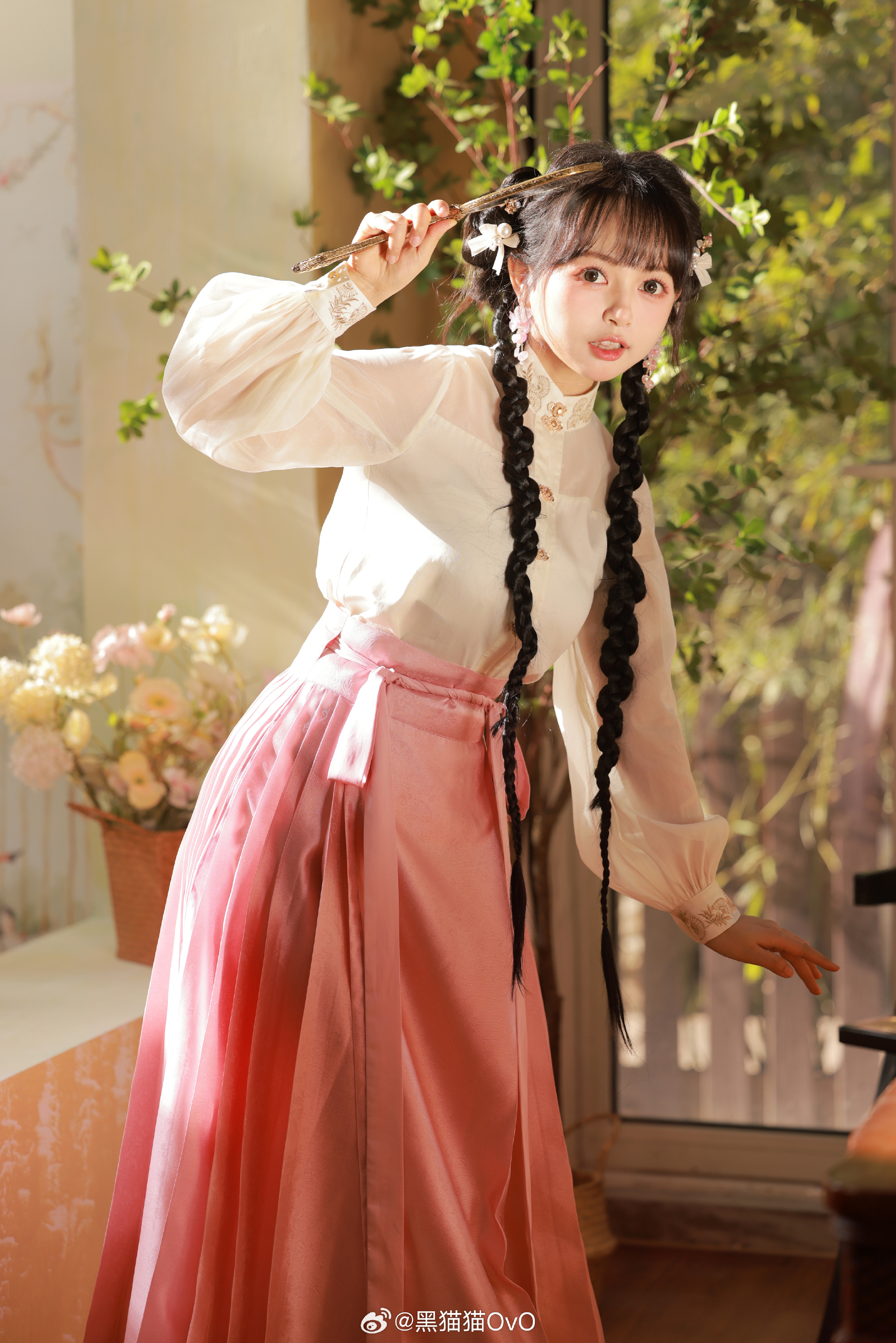 汉服 已经开始期待春天了 我和三坑的日常@黑猫猫OvO