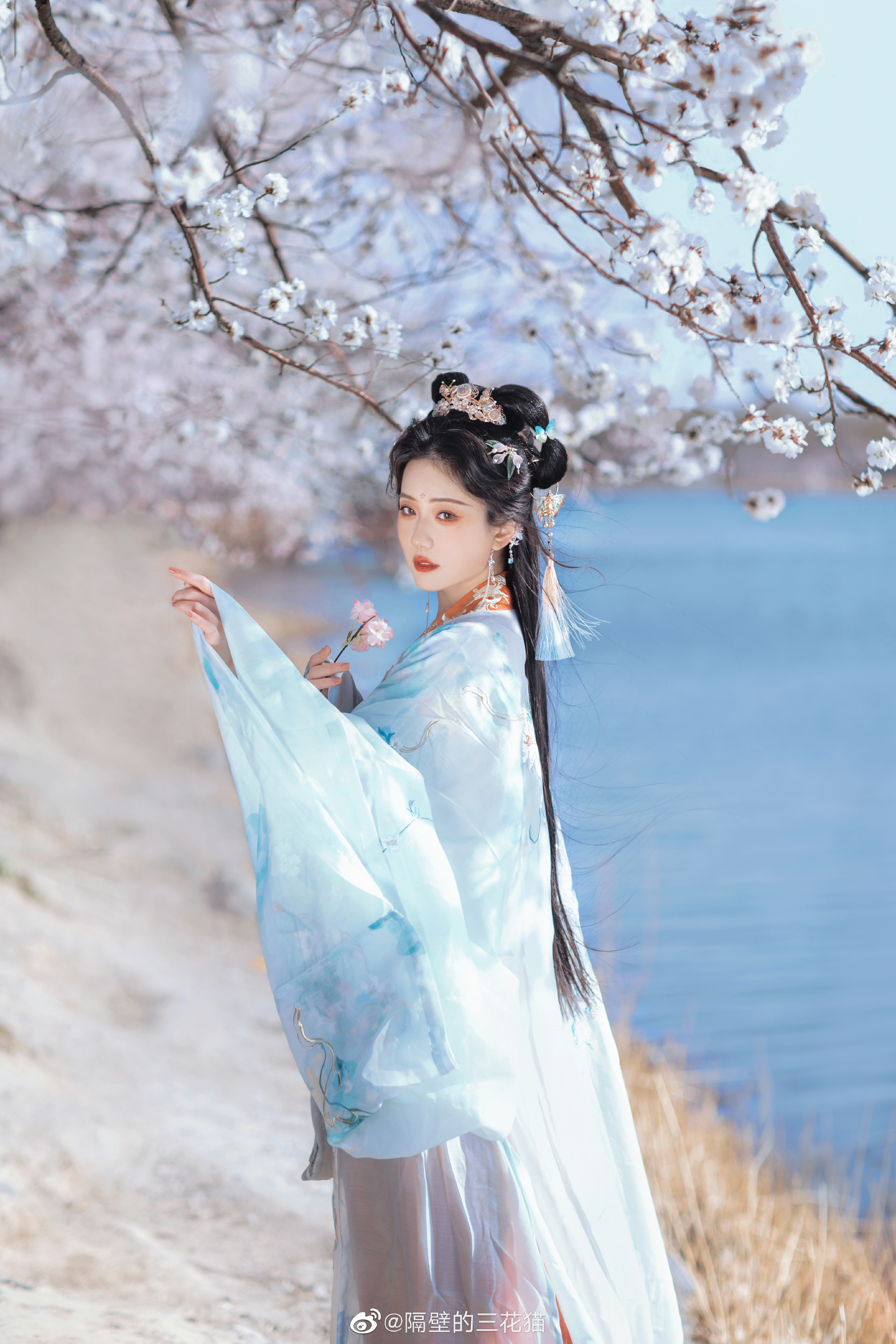 汉服 你是山川 河流 大海 我奔赴于你…@隔壁的三花猫