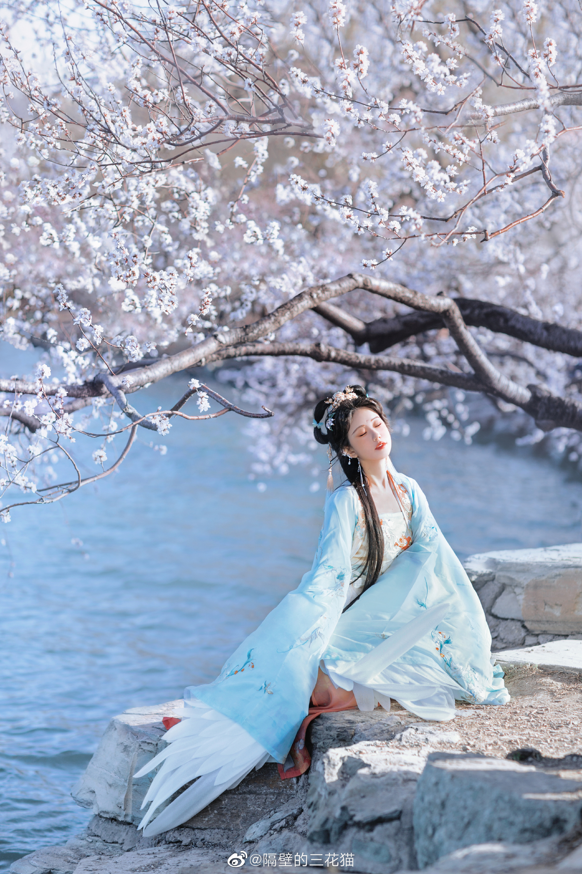 汉服 你是山川 河流 大海 我奔赴于你…@隔壁的三花猫