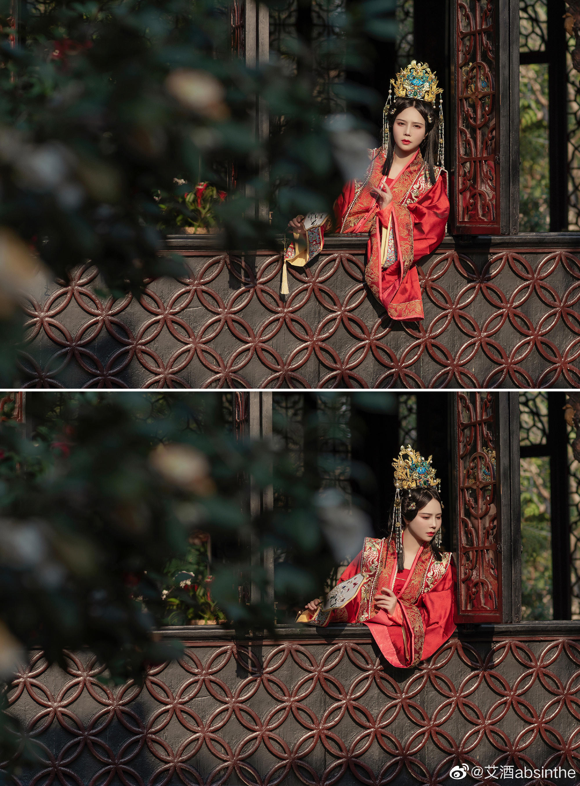 汉服 沉鱼落雁鸟惊喧 羞花闭月花愁颤@南一