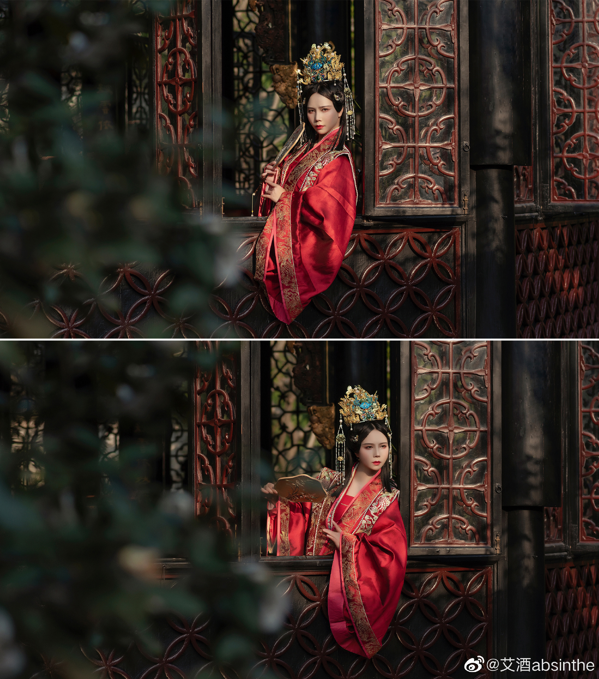 汉服 沉鱼落雁鸟惊喧 羞花闭月花愁颤@南一