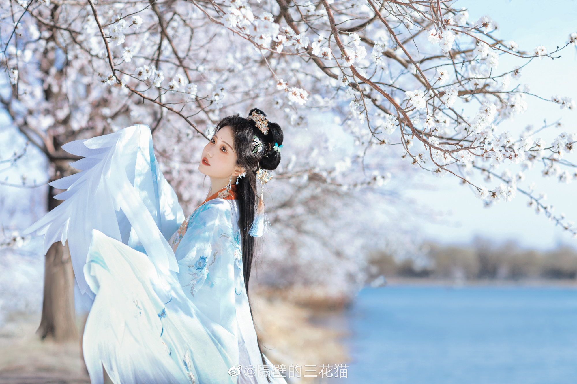 汉服 你是山川 河流 大海 我奔赴于你…@隔壁的三花猫