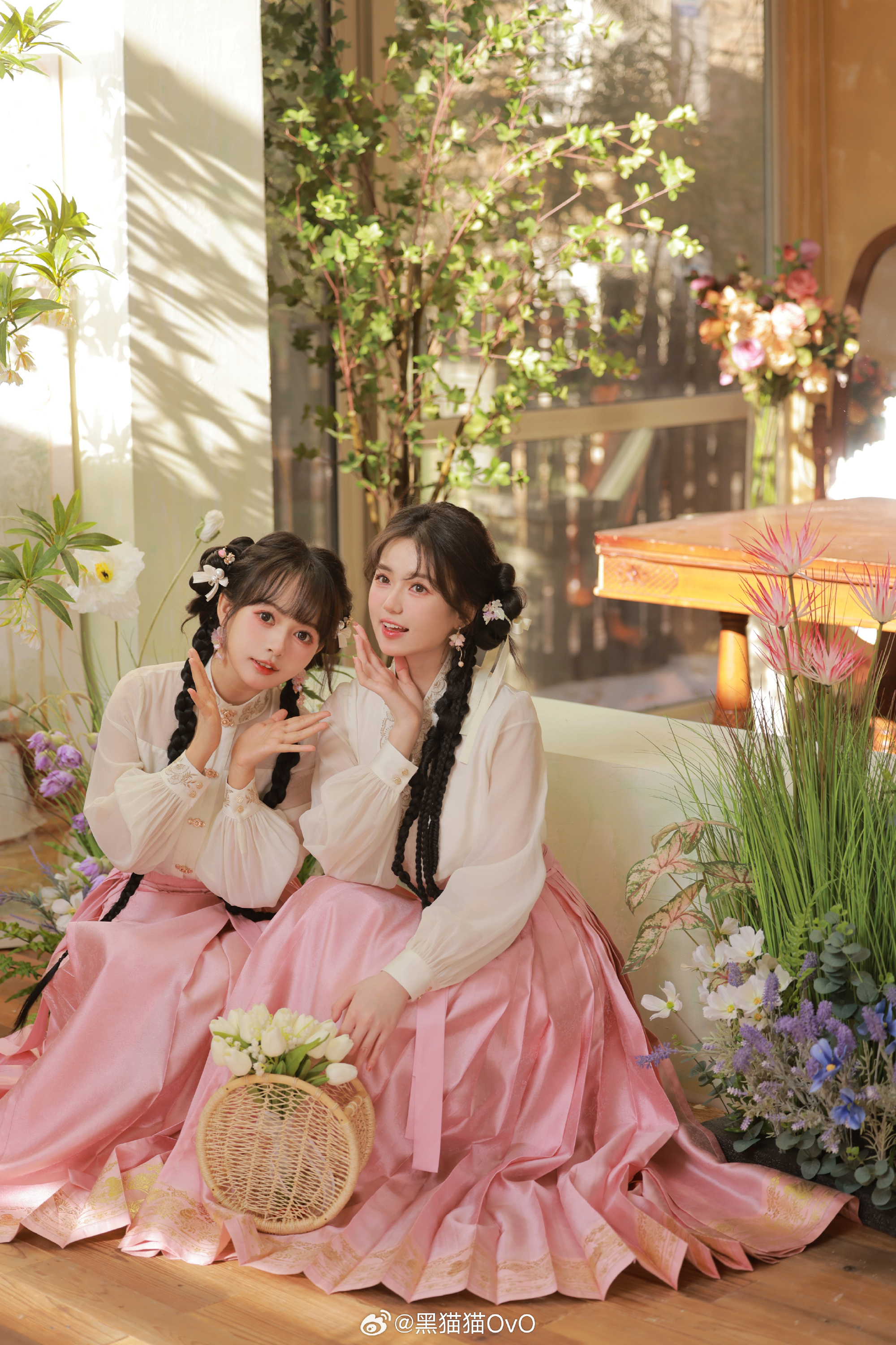 汉服 已经开始期待春天了 我和三坑的日常@黑猫猫OvO