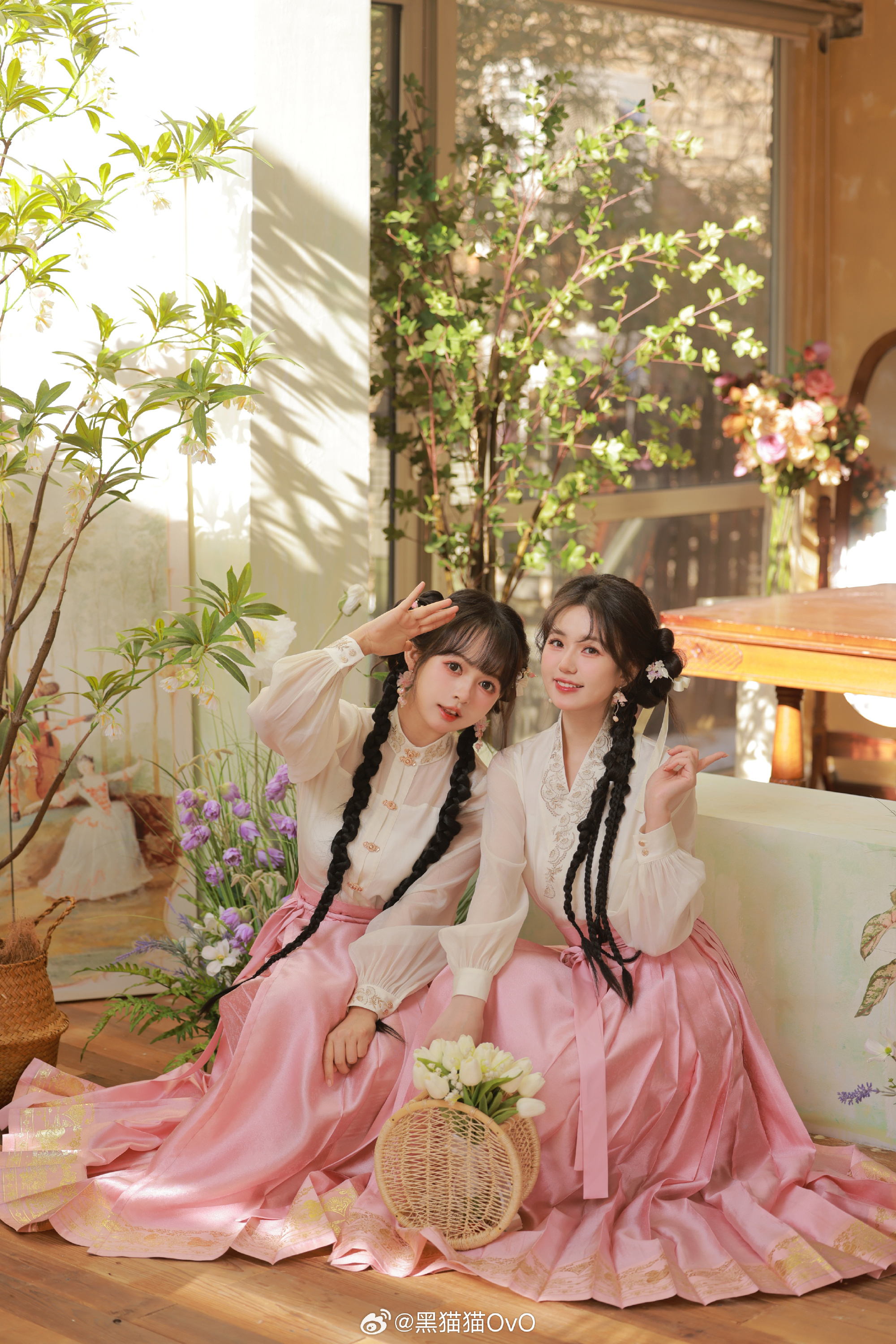 汉服 已经开始期待春天了 我和三坑的日常@黑猫猫OvO