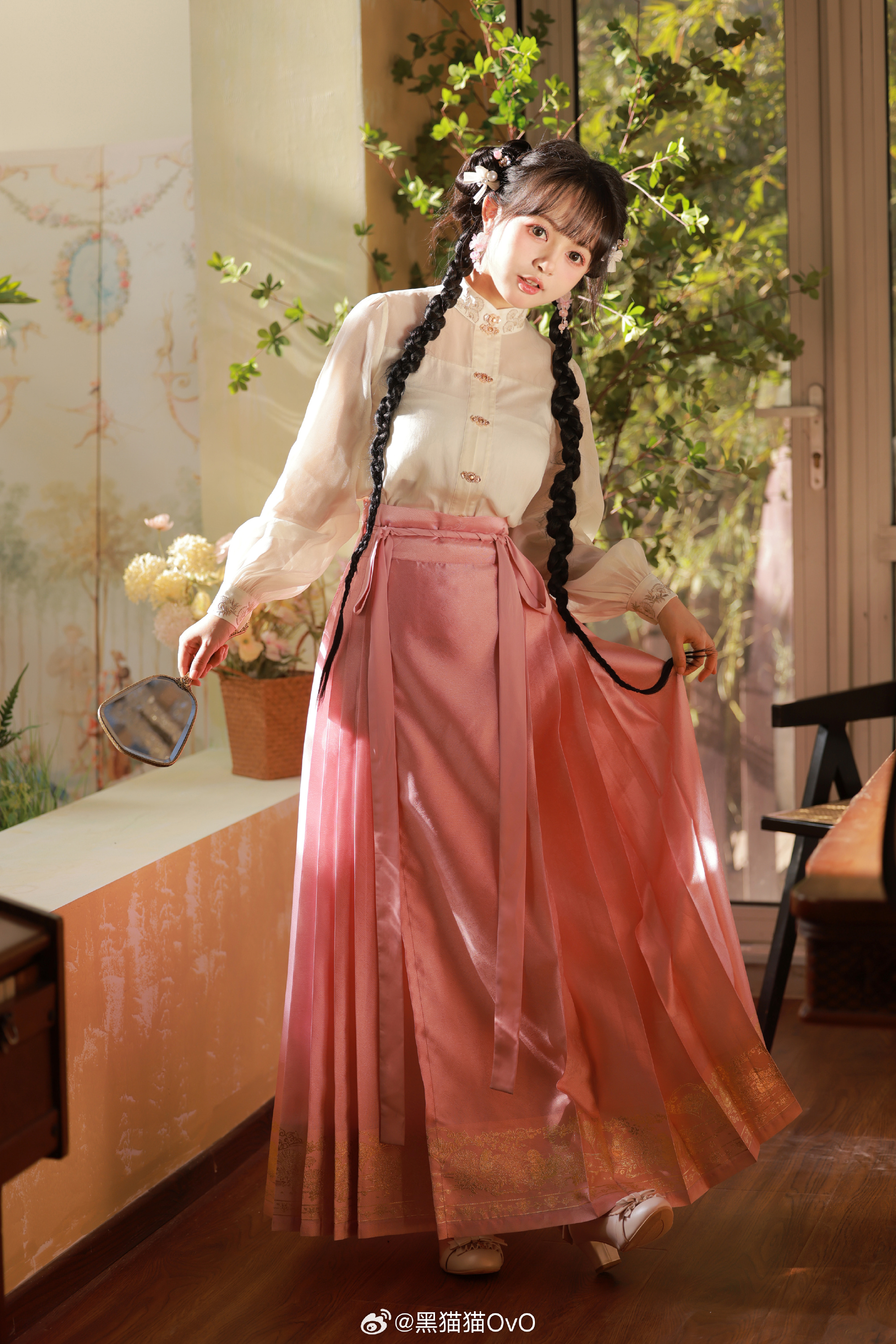 汉服 已经开始期待春天了 我和三坑的日常@黑猫猫OvO