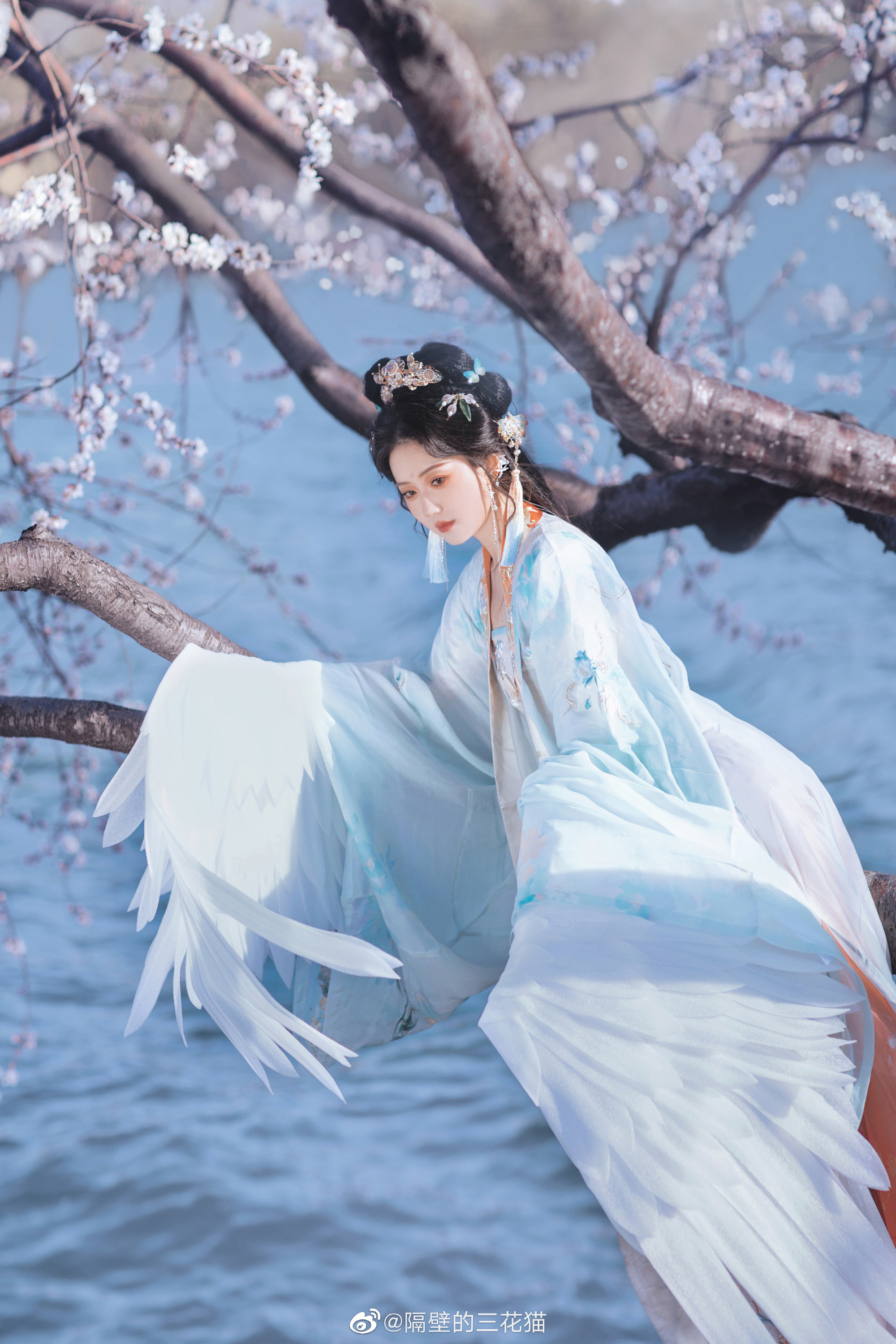 汉服 你是山川 河流 大海 我奔赴于你…@隔壁的三花猫