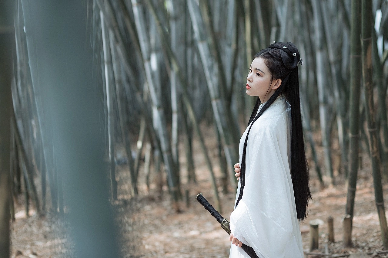 汉服写真 - 竹林书