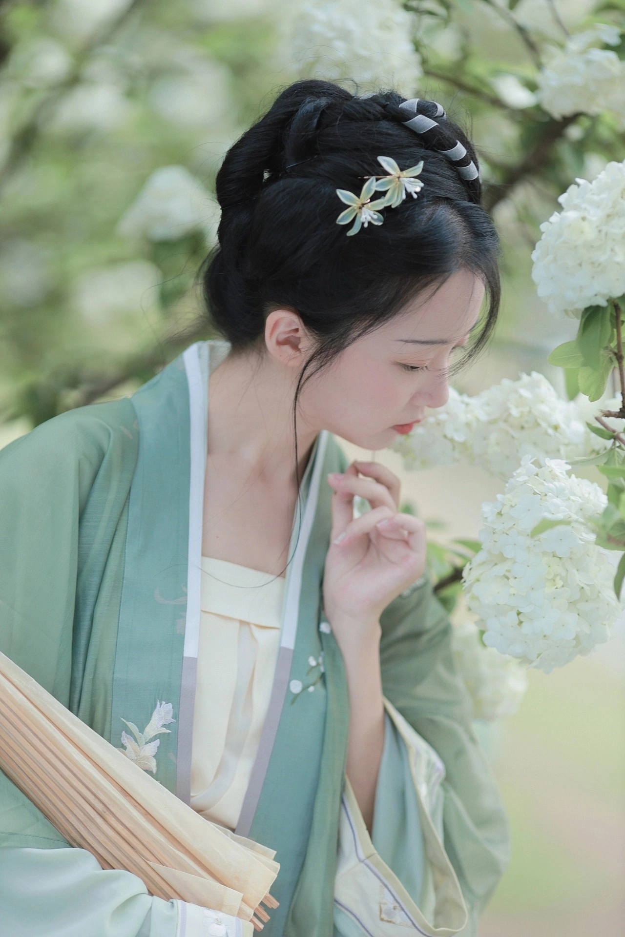 汉服写真 - 绣球花